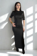 Vestito Maxi a Tubino "Noir Elegance”