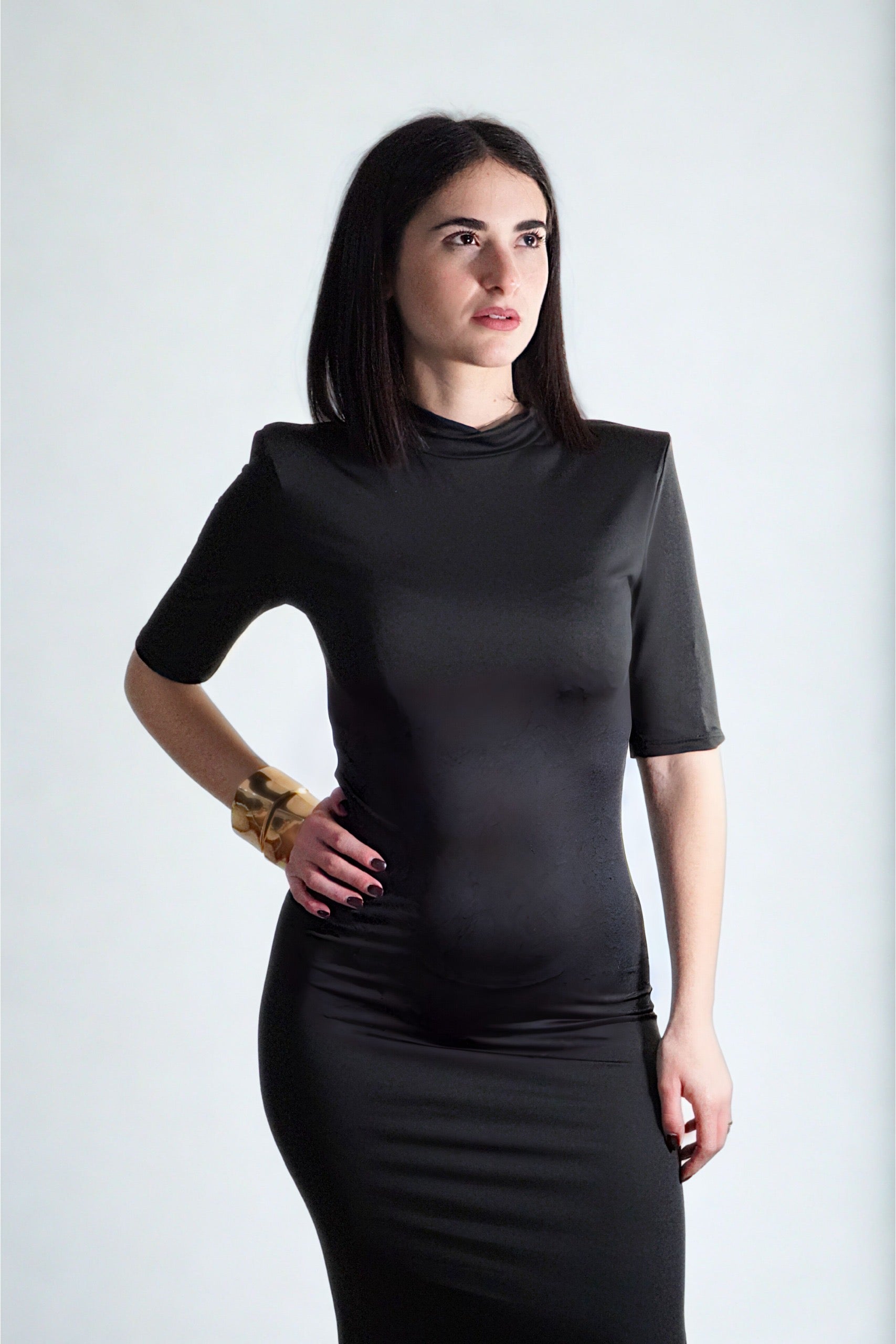 Vestito Maxi a Tubino "Noir Elegance”