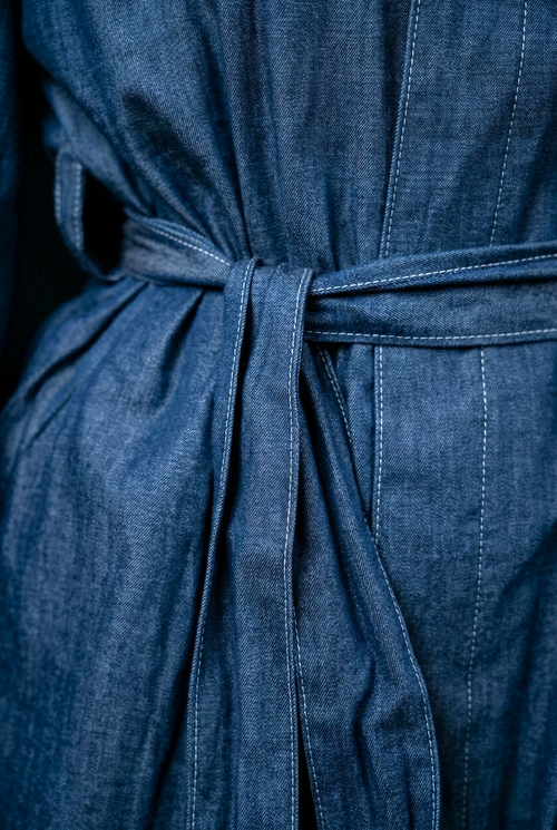 Coordinato Kimono in Denim con Cintura Giacca